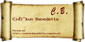 Czékus Benedetta névjegykártya